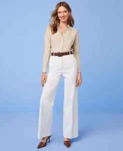 The Petite Wide Leg Pant In Cotton -Anntaylor Shop 610766 9000 MKTG1