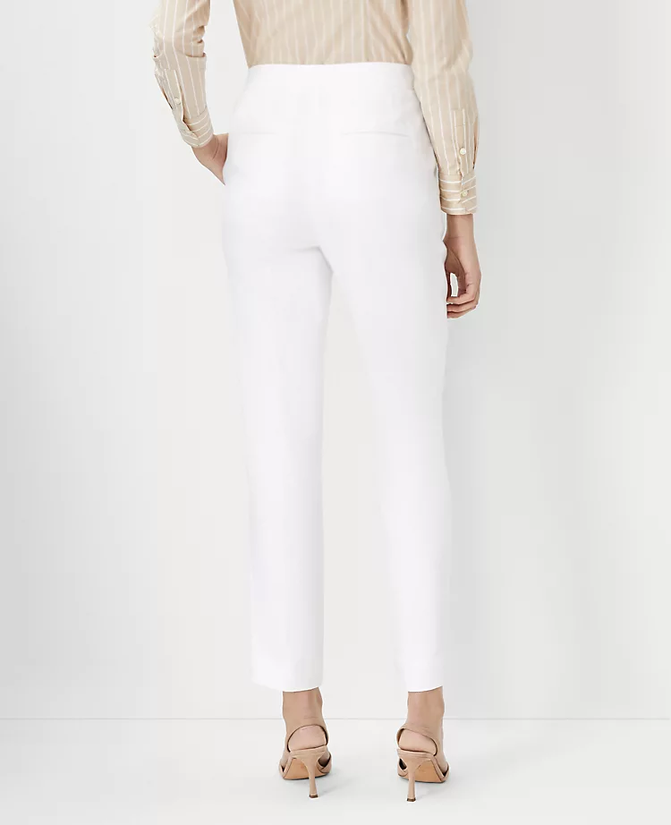 The Eva Ankle Pant In Herringbone Linen Blend - Curvy Fit 4 The Eva Ankle Pant In Herringbone Linen Blend - Curvy Fit - Image 2