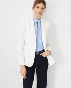 The Petite Greenwich Blazer In Pique