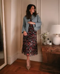 Petite Floral Tiered Midi Dress -Anntaylor Shop 611462 1362 MKTG1