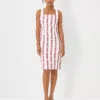Petite Floral Square Neck Sheath Dress -Anntaylor Shop 611468 9192