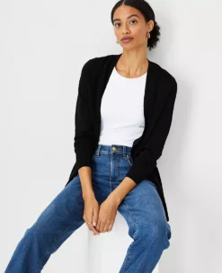 Linen Blend Open Cardigan 8 Linen Blend Open Cardigan -Anntaylor Shop 611745 2222 ALT2