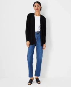 Linen Blend Open Cardigan 9 Linen Blend Open Cardigan -Anntaylor Shop 611745 2222 ALT3