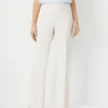 The Petite Side Zip Trouser In Fluid Crepe - Curvy Fit Ivory Whisper