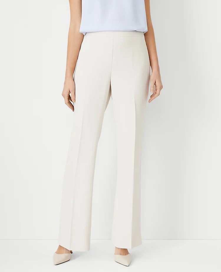 The Petite Side Zip Trouser In Fluid Crepe - Curvy Fit Ivory Whisper 3 The Petite Side Zip Trouser In Fluid Crepe - Curvy Fit Ivory Whisper