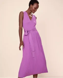 Petite Belted V-Neck Sweater Dress -Anntaylor Shop 612167 8581 MKTG1