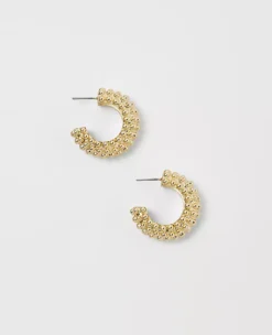 Textured Metal Hoop Earrings