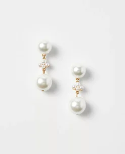 Mixed Pearlized Drop Earrings