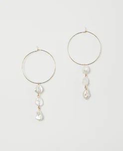Freshwater Pearl Hoop Earrings