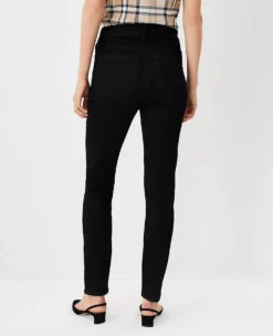 Sculpting Pocket High Rise Skinny Jeans In Jet Black Wash -Anntaylor Shop 612703 1951 ALT1