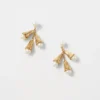 Pearlized Petal Drop Earrings