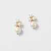 Pearlized Ball Drop Statement Earrings