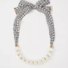 Plaid Bow Beaded Necklace -Anntaylor Shop 612751 6615