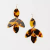 Tortoiseshell Print Leafed Drop Earrings -Anntaylor Shop 612765 6822