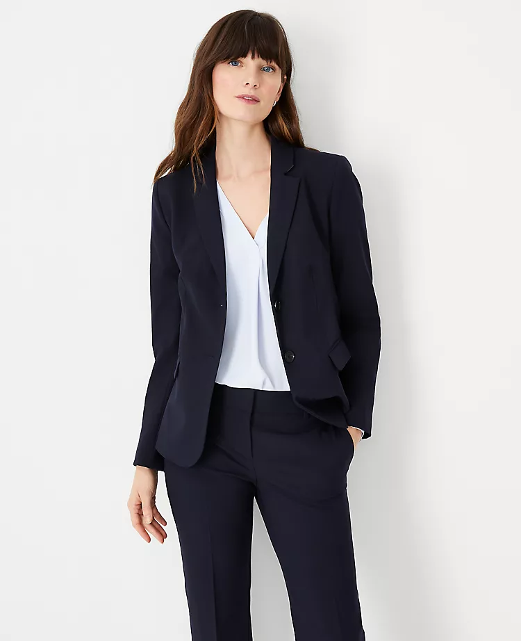 The Notched Two Button Blazer In Seasonless Stretch Deep Navy Sky 3 The Notched Two Button Blazer In Seasonless Stretch Deep Navy Sky