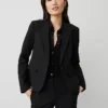 The Notched One Button Blazer In Seasonless Stretch -Anntaylor Shop 612797 6600