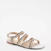 Braided Strappy Flat Leather Sandals -Anntaylor Shop 613187 9000