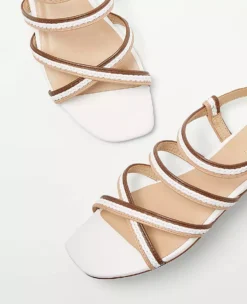 Braided Strappy Flat Leather Sandals -Anntaylor Shop 613187 9000 ALT1