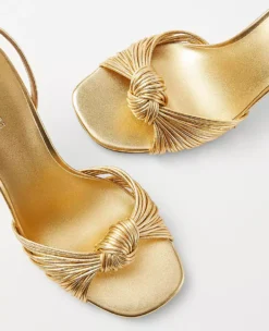 Knotted Leather Sandals -Anntaylor Shop 613194 3019 ALT1