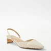 Embossed Leather Blade Heel Slingback Pumps -Anntaylor Shop 613202 9133