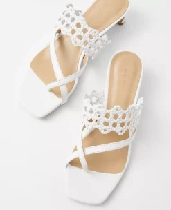 Woven Leather Blade Heel Sandals -Anntaylor Shop 613206 9000 ALT1