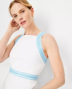 Embroidered Halter Shift Dress -Anntaylor Shop 613241 9000 ALT2