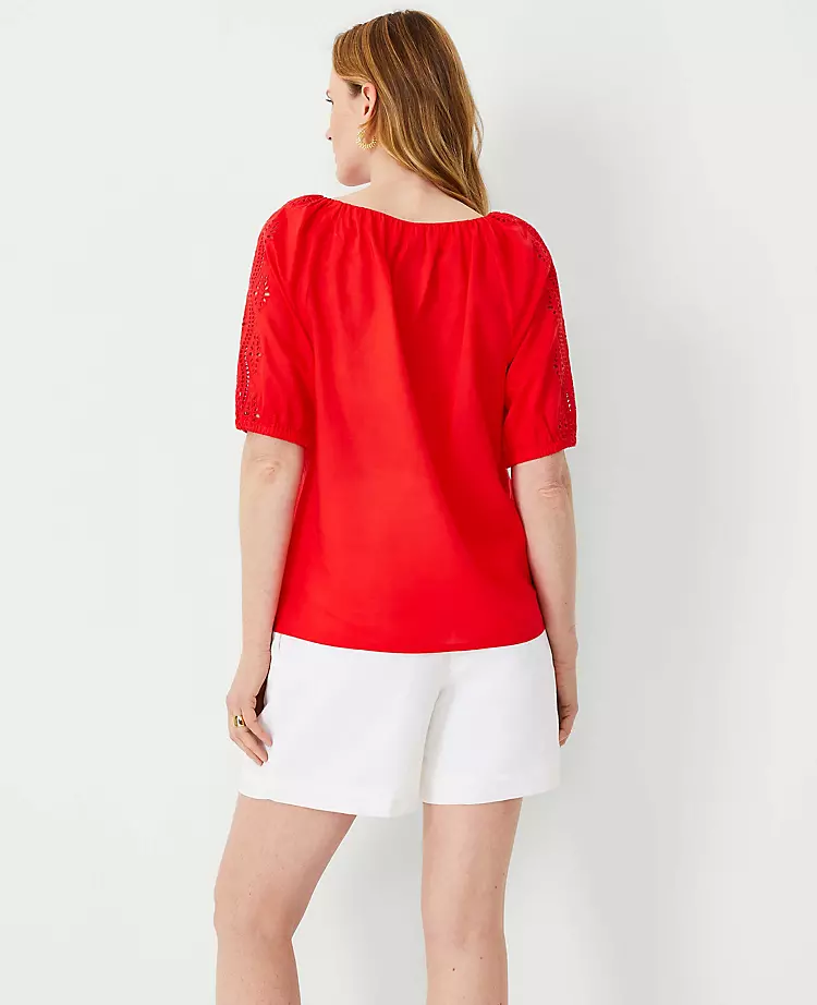 Eyelet Raglan Sleeve Top 4 Eyelet Raglan Sleeve Top - Image 2