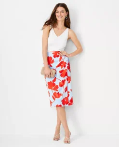 Floral Sarong Pencil Skirt 7 Floral Sarong Pencil Skirt -Anntaylor Shop 613297 1178 ALT2