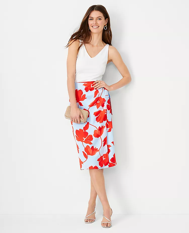 Floral Sarong Pencil Skirt 5 Floral Sarong Pencil Skirt - Image 3