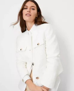 Tweed Cropped Jacket -Anntaylor Shop 613311 9000 ALT2