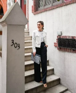 Tweed Cropped Jacket -Anntaylor Shop 613311 9000 MKTG4