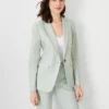The Notched One Button Blazer In Linen Blend 1 The Notched One Button Blazer In Linen Blend -Anntaylor Shop 613329 8847