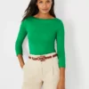 3/4 Sleeve Boatneck Top -Anntaylor Shop 613600 3591