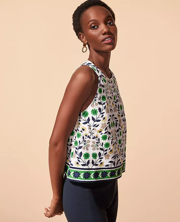 Floral Button Back Halter Top 6 Floral Button Back Halter Top - Image 4