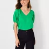 Puff Tie Sleeve Top 1 Puff Tie Sleeve Top -Anntaylor Shop 613733 3591