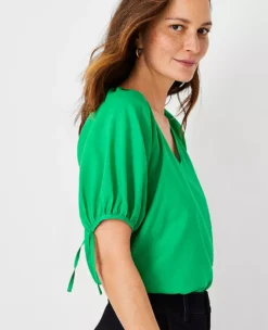 Puff Tie Sleeve Top -Anntaylor Shop 613733 3591 ALT2