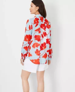 Floral Camp Shirt -Anntaylor Shop 613737 1178 ALT1