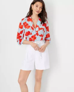 Floral Camp Shirt -Anntaylor Shop 613737 1178 ALT2