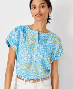 Linen Drop Shoulder Popover