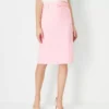 The Belted Seamed Pencil Skirt In Linen Blend -Anntaylor Shop 613806 0663