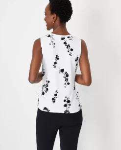 Floral Asymmetrical Shell -Anntaylor Shop 613814 9000 ALT1