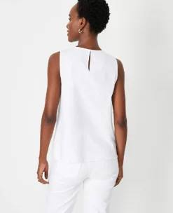 Floral Cutout Lace Mixed Media Shell -Anntaylor Shop 613815 9000 ALT1