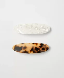 Tortoiseshell Print Barrette Set