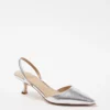 Metallic Leather Kitten Heel Slingback Pumps -Anntaylor Shop 613957 6001