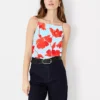 Floral Square Neck Strappy Tank Top -Anntaylor Shop 614052 1178