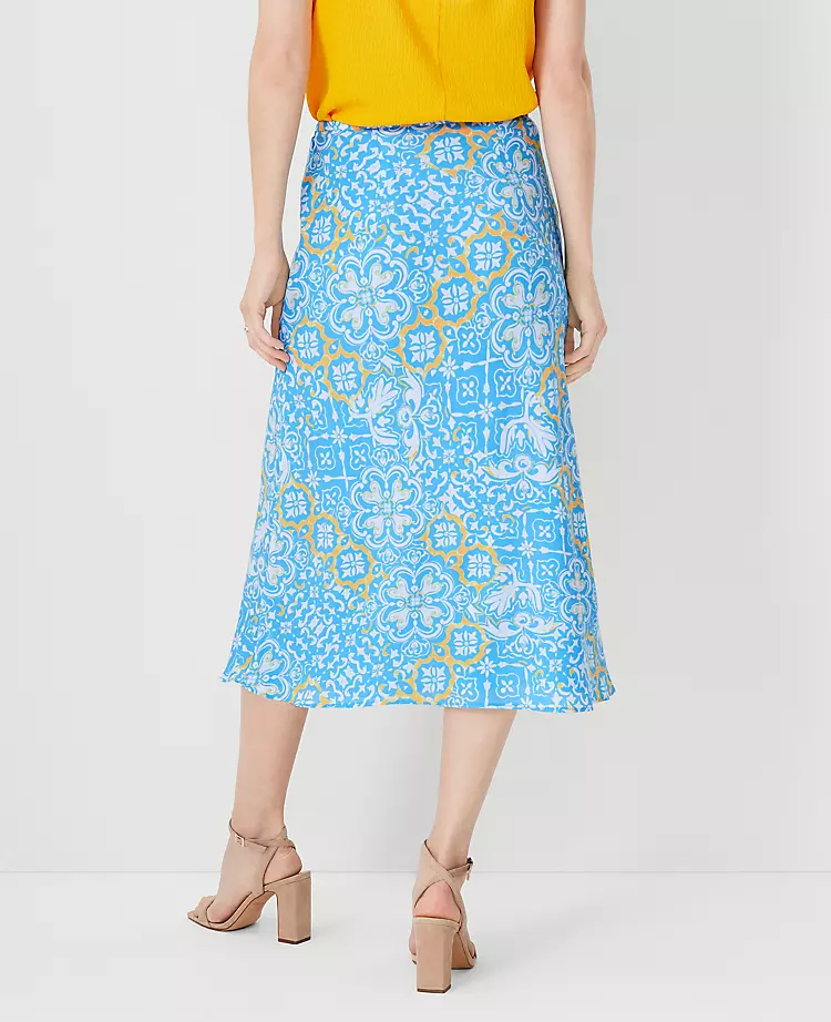 Tile Print Side Zip Midi Skirt 4 Tile Print Side Zip Midi Skirt - Image 2