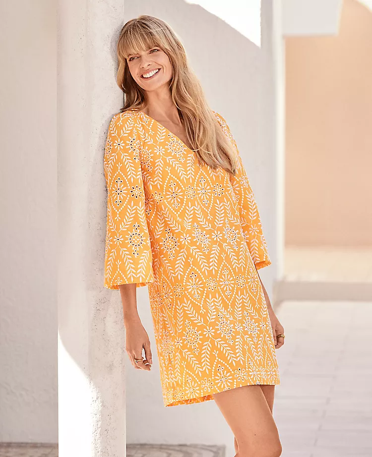 Floral Eyelet Shift Dress 6 Floral Eyelet Shift Dress - Image 4