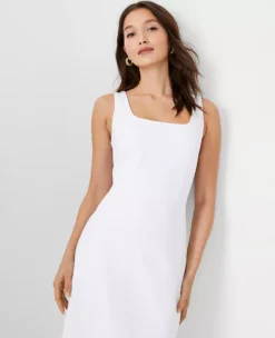 Double Scoop Neck Sheath Dress -Anntaylor Shop 614210 9000 ALT2