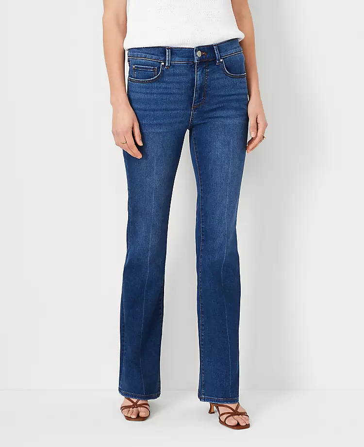 Sculpting Pocket Mid Rise Boot Cut Jeans In Classic Mid Wash - Curvy Fit 3 Sculpting Pocket Mid Rise Boot Cut Jeans In Classic Mid Wash - Curvy Fit