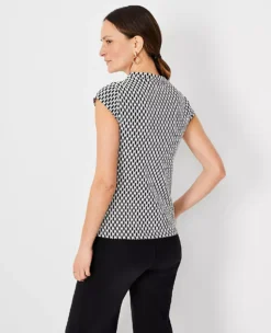 Ottoman Mock Neck Top -Anntaylor Shop 614298 2222 ALT1
